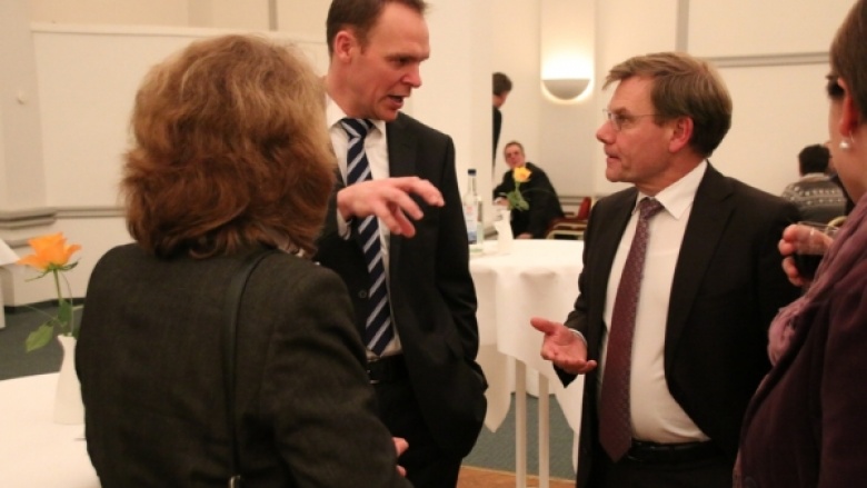 Kronshagens Bürgermeister Kandidat Ingo Sander und Johann Wadephul 